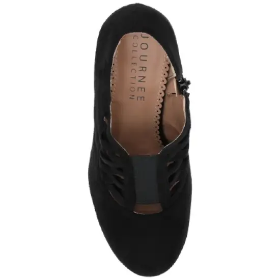 Journee Collection Womens Piper Inside Zip Block Heel Booties image {3}