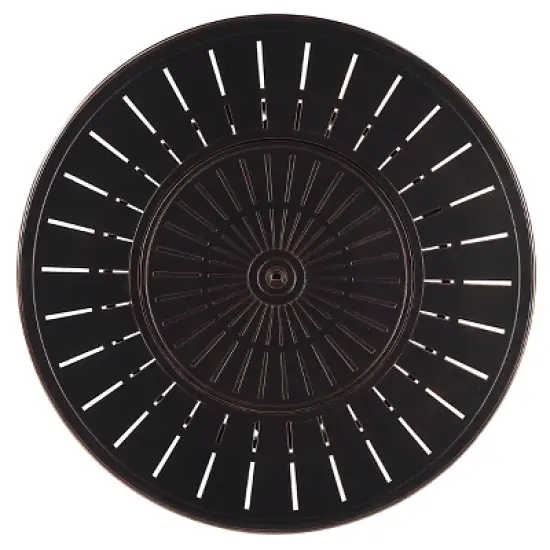 44" Round Aluminum Outdoor Propane Fire Table with Wind Blockers Lid & Propane Tank Cover - Oakland Living image {2}