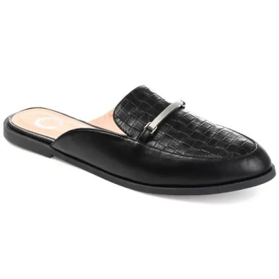 Journee Collection Womens Rubee Slip On Round Toe Mules Flats image {9}