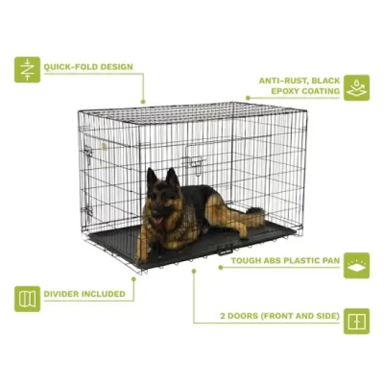 Go Pet Club 2 Door Foldable Metal Dog Crate 19" to 54" Long MLD-19 image {3}