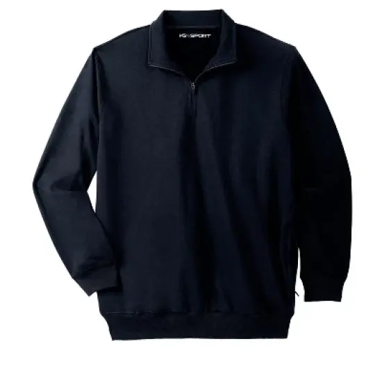 KingSize Men's Big & Tall Quarter Zip-Front Wicking Fleece Jacket by KS Sport image {1}