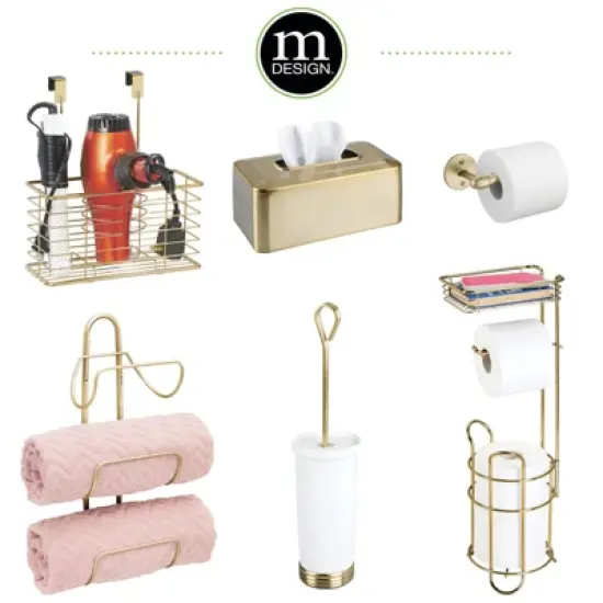 mDesign Plastic Toilet Bowl Brush & Holder, Non-Skid Base image {6}