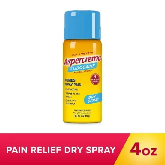 Aspercreme Lidocaine Pain Relief Dry Spray - 4oz image {9}