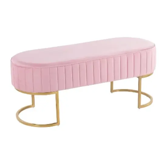 41" Demi Glam Pleated Bench - LumiSource image {9}