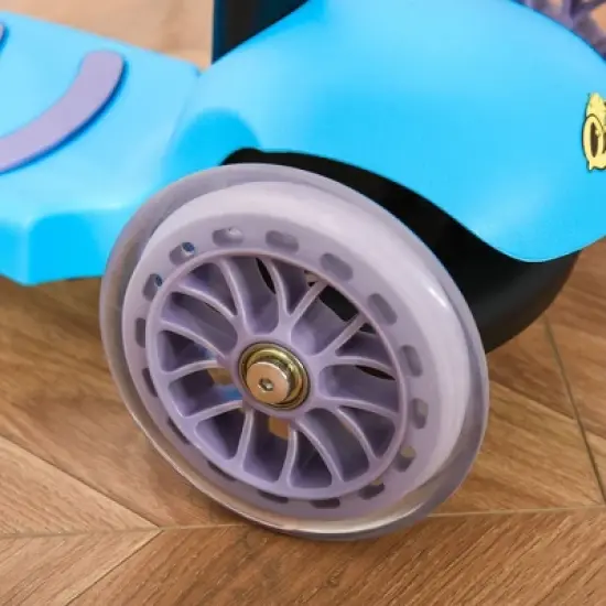 Qaba 3-in-1 Kids Scooter, Sliding Walker & Push Rider, with 3 Balanced Wheels, Adjustable Height, and Removable Storage Seat, Toy Vehicle for 2-6 year Olds image {5}