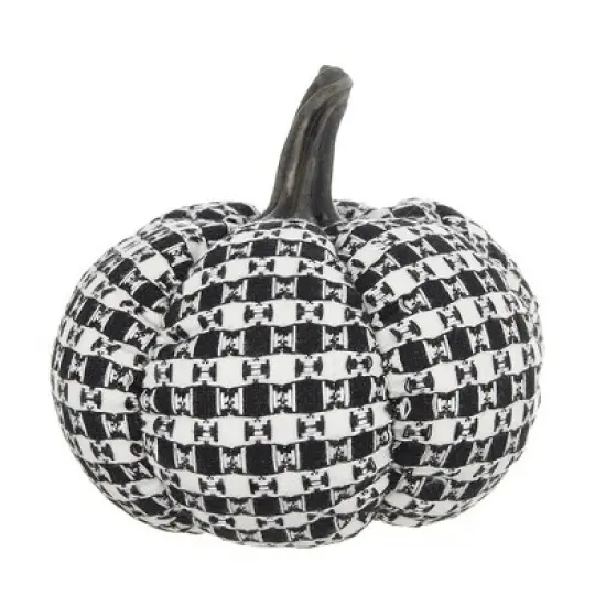 Whisen Fabric Plaid Pumpkin Decor, Holiday Halloween Decoration image {4}