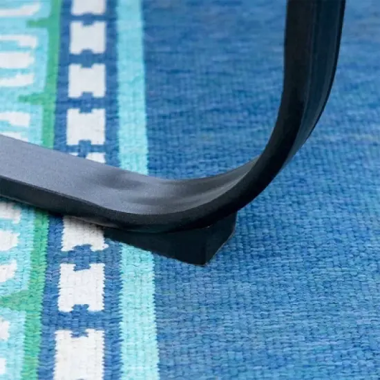 7pc Patio Set with Steel Table with 1.57" Umbrella Hole & Padded Arm Chairs - Captiva Designs image {8}