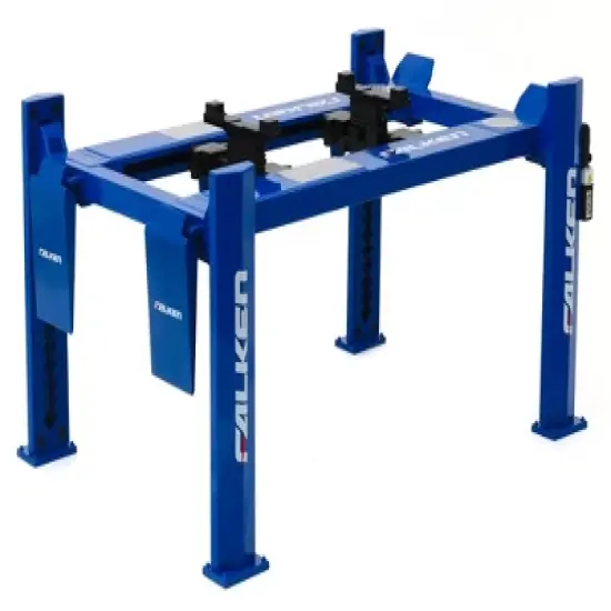Adjustable Four Post Lift "Falken Tires" Blue for 1/18 Scale Diecast Model Cars by Greenlight image {1}