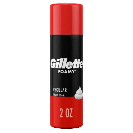Gillette Foamy Men's Regular Shave Foam - Trial Size - 2oz image {10}