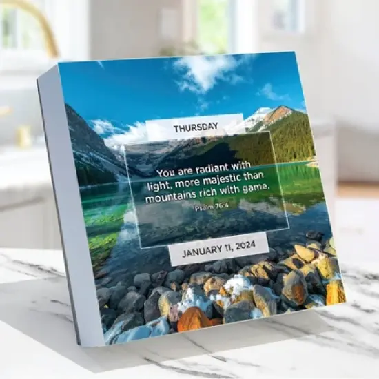TF Publishing 2024 Daily Desktop Calendar 5.25"x5.25" Daily Verse image {1}