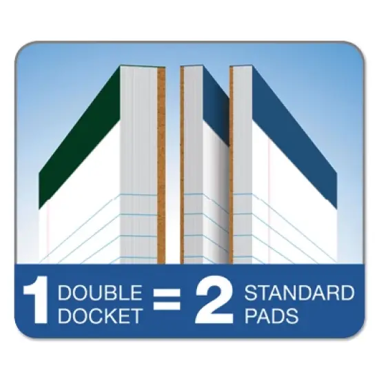 TOPS Double Docket Ruled Pads 8 1/2 x 11 3/4 White 100 Sheets 6 Pads/Pack 63437 image {5}