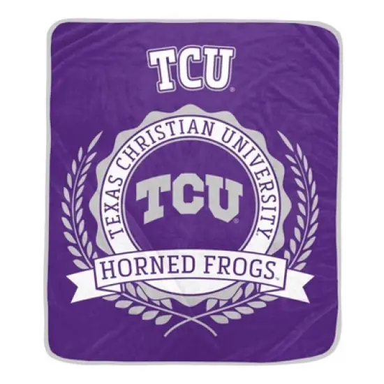 NCAA TCU Horned Frogs Crest Ultra Soft Blanket image {2}
