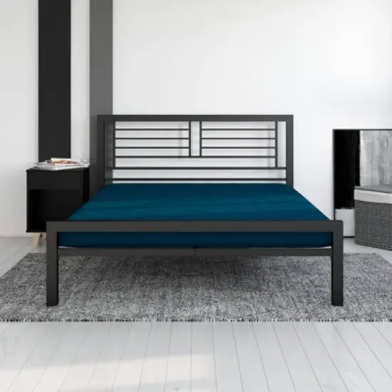 Full 6" Top Mattress Polyester Filled Quilted Blue - Room & Joy image {1}