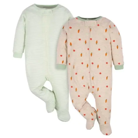 Gerber Baby Long Sleeve Sleep 'N Plays - 2-Pack image {6}