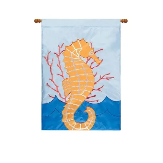 C&F Home Seahorse Garden Flag image {1}
