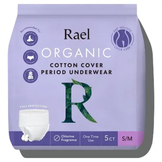 Rael Organic Disposable Period Underwear - S/M - 5ct image {11}