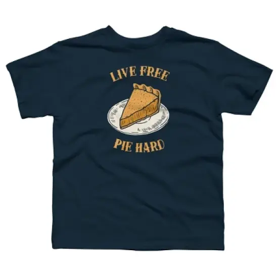Boy's Design By Humans Live Free Pumpkin Pie Hard By dumbshirts T-Shirt image {3}