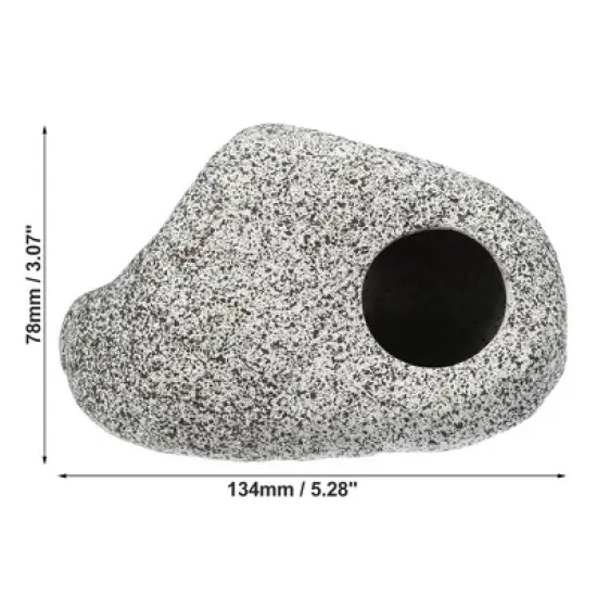 Unique Bargains Ceramic Aquarium Hideaway Rock Cave Fish Tank Decoration Gray 5.28x3.94x3.07 inches image {3}