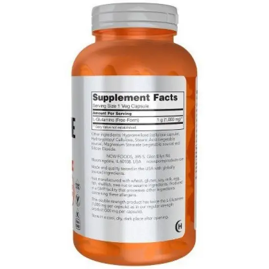 L-Glutamine 1000mg by Now Foods  -  240 Capsule image {1}