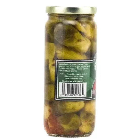 Amish Wedding Hot Pickled Brussel Sprouts, Two 16 oz Glass Jars image {4}