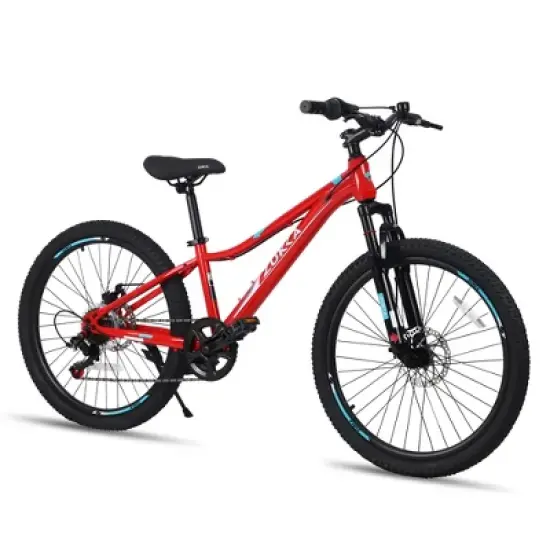 VASIP 24 Inch Mountain Bike for Kids & Teens - Boys and Girls Shimano 6-Speed Bicycle, Lightweight Frame, All-Terrain Tires image {8}