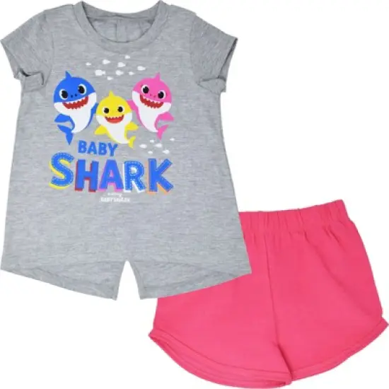 Pinkfong Baby Shark Girls Tank Top and Shorts Toddler  image {8}