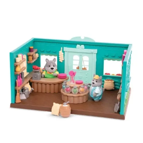 Li'l Woodzeez Store Playset with Toy Food 69pc - Honeysuckle Hollow General Store image {1}