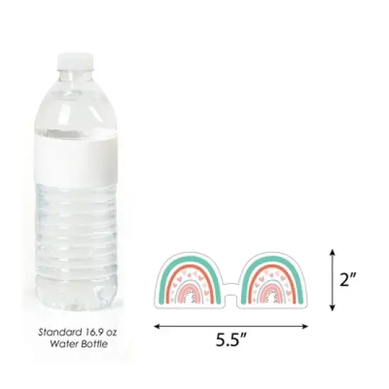 Big Dot of Happiness Hello Rainbow Glasses - Paper Card Stock Boho Baby Shower and Birthday Party Photo Booth Props Kit - 10 Count image {3}