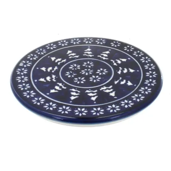 Blue Rose Polish Pottery 1012 Zaklady Trivet image {15}