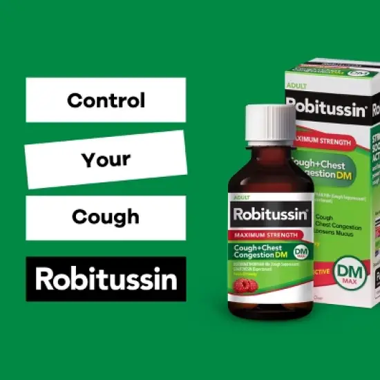 Robitussin Cough + Congestion DM Max Syrup - Dextromethorphan - 8 fl oz image {7}