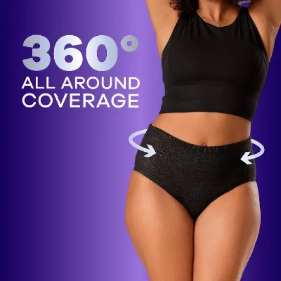 Always Discreet Night Black Women's Incontinence Underwear - Maximum - S/M - 14ct image {5}