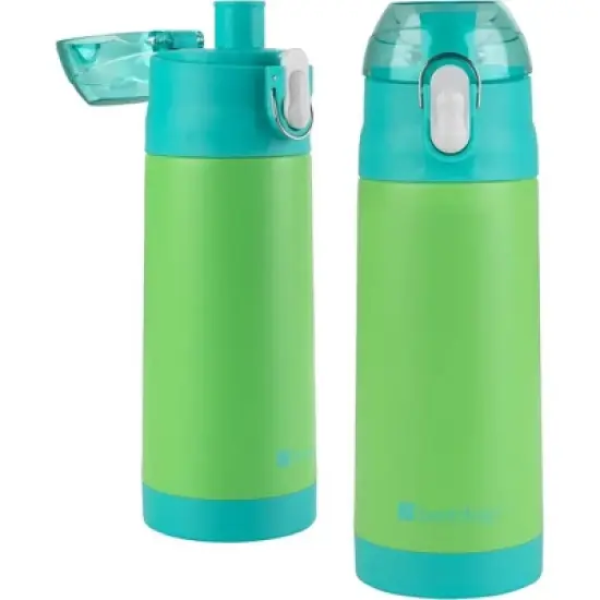 Green Water Bottle For Kids Back to School - Stainless Steel 13oz Reusable - Keep Liquids Hot or Cold For Hours- Easily Fit in Lunch Boxes & Bags image {5}