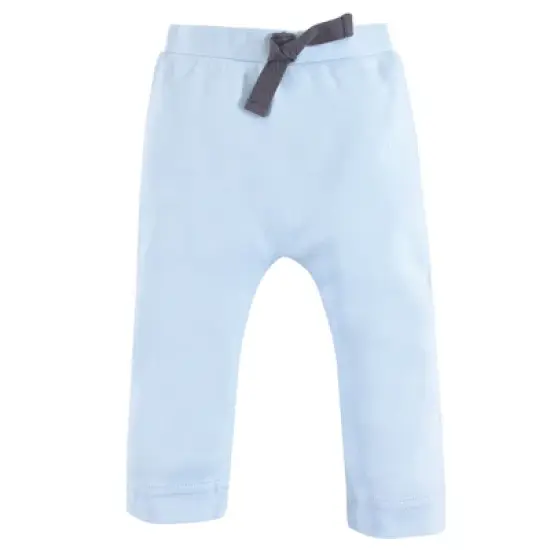 Touched by Nature Baby and Toddler Boy Organic Cotton Pants 4pk, Lt. Blue Gray image {4}