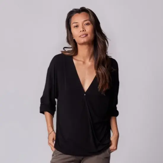 Of An Origin Maternity & Nursing Wrap Blouse image {1}