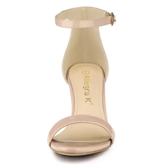 Allegra K Women's Ankle Strap High Heeled Open Toe Stiletto Heels Sandals image {2}