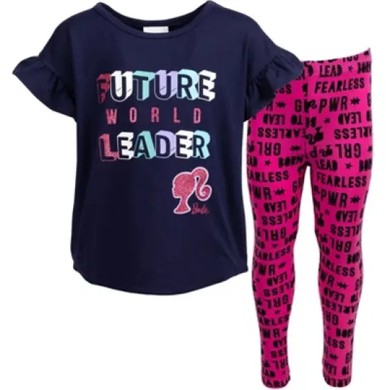 Barbie Girls T-Shirt and Leggings Outfit Set Toddler image {7}