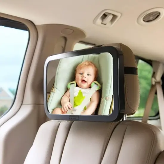 Enovoe Baby Car Mirror - Wide Convex, Shatterproof & Adjustable for Rear Facing Seats, 2 Pack image {1}