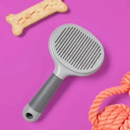 Self Clean Slicker Dog Brush Grooming Tool - M - up&up&trade; image {1}