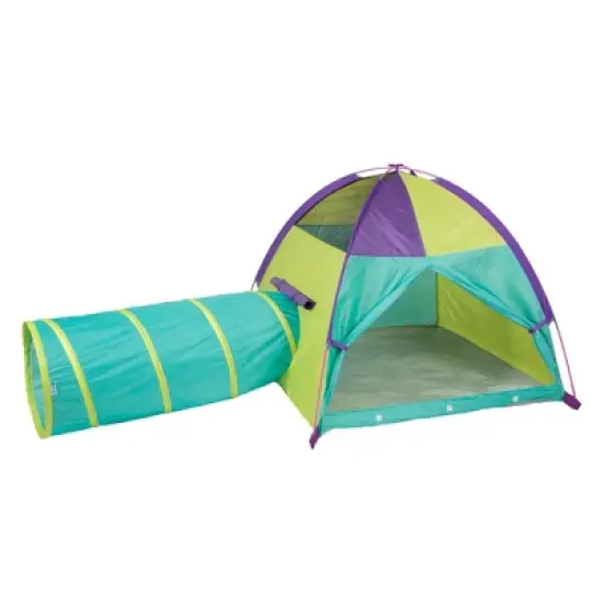 Pacific Play Tents Kids Neon Hide-Me Tent & Tunnel Combo image {1}