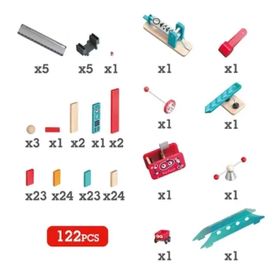 Hape: Wooden Double-Sided Domino Ball Set image {4}