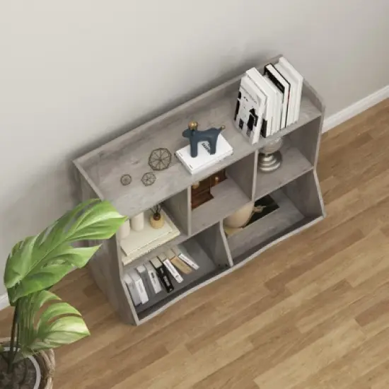 GustoWave Kids Bookshelf, Children Bookcase Toy Storage Cubby, Children's Toy Shelf, Storage Cabinet, Fit for Playroom, Living Room, Nursery image {6}