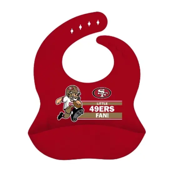 BabyFanatic Officially Licensed Unisex Silicone Baby Bib - NFL San Francisco 49ers image {3}