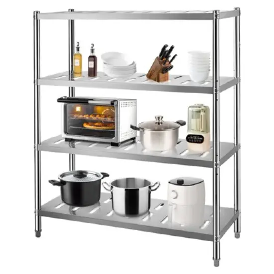 Storage Shelves, 5 Tier Stainless Steel Shelving Organizer, Heavy Duty Garage Shelving Unit, Stable Shelves Organizer for Home, Kitchen,Closet,Office image {11}