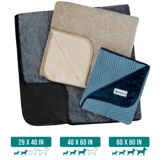 PetAmi Waterproof Dog Blanket, Leakproof Fleece Throw for Pet Cat Puppy Kitten, Reversible Washable Soft Plush Cover image {6}