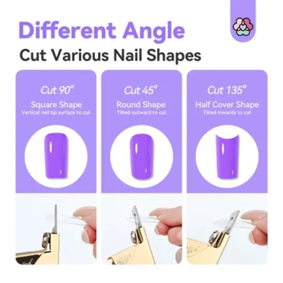 Saviland Magnetic Precision Nail Cutter: Rose Gold Clipper w/ Sizer Magnets - 15-Pc Artist's Essential Trimmer System. image {6}