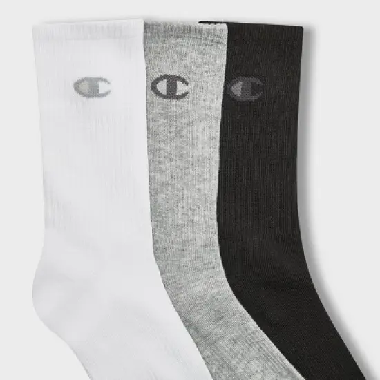 Champion Women's 10pk Crew Socks - White/Black/Grey image {2}