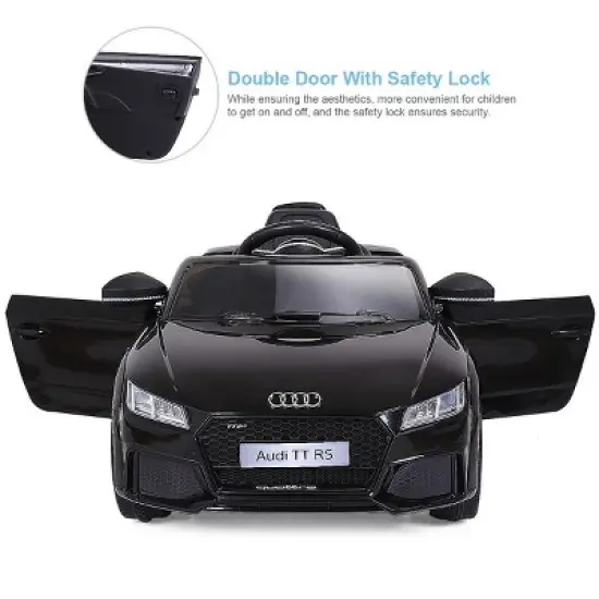 Costway 12V Audi TT RS Electric Kids Ride On Car Licensed Remote Control MP3 image {6}
