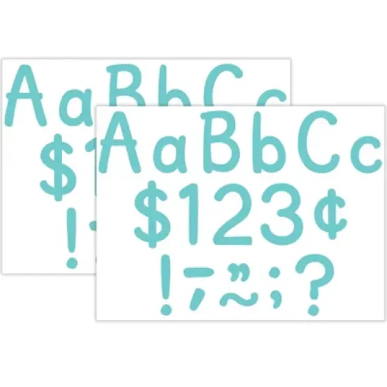 Teacher Created Resources&reg; Light Turquoise 4" Modern Classic Letters Combo Pack, 257 Per Pack, 2 Packs image {3}
