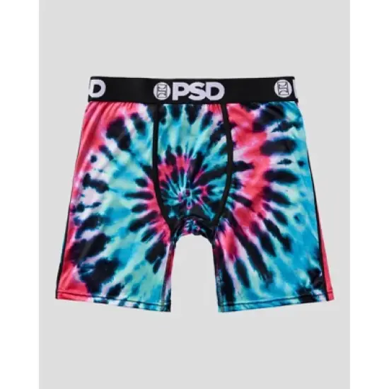 PSD Men's Tie-Dye Boxer Briefs 2pk - Pink/Navy Blue/Light Aqua Blue image {1}