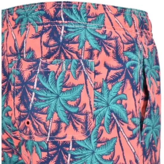 Burnside Men's Swim Suits Quick Dry 5" Inseam | Coral Palm Tree X-Large image {2}